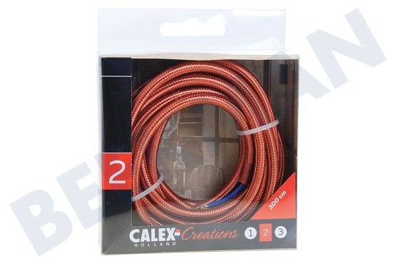 Calex  940274 Calex Textiel Omwikkelde Kabel Metallic Bruin 3m
