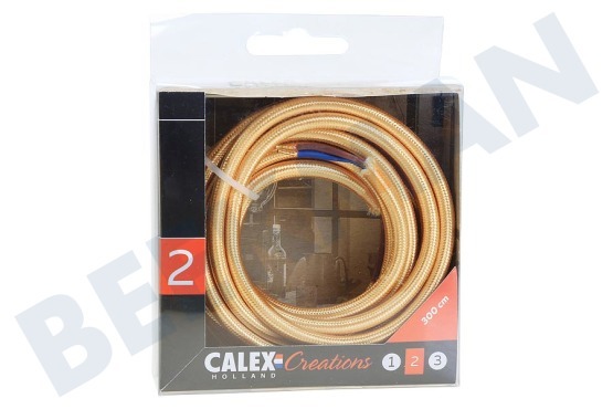 Calex  940272 Calex Textiel Omwikkelde Kabel Metallic Goud 3m