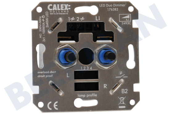 Calex  176382 Calex Duo RC Inbouwdimmer 230V