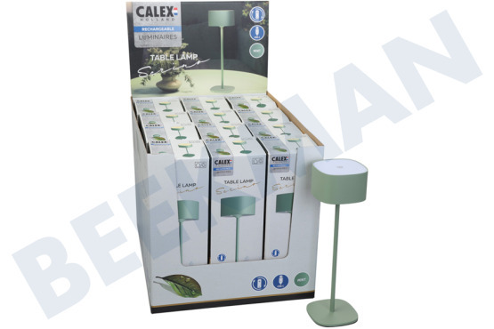 Calex  Serino Groen Tafellamp Oplaadbaar Display