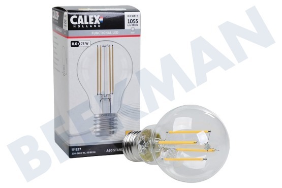 Calex  1101001401 Calex LED volglas Filament Standaardlamp Helder 8W