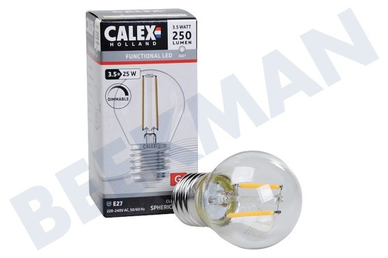 Calex  1101004600 LED volglas Filament Kogellamp Helder 3,5W E27