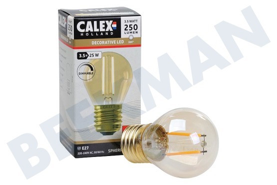 Calex  1101004900 LED Filament Kogellamp 3.5W E27 G45 Dimbaar