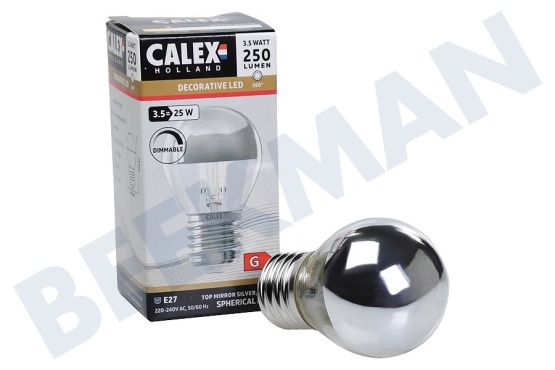 Calex  1101001100 LED Filament Kopspiegel 3,5W E27 P45 Dimbaar