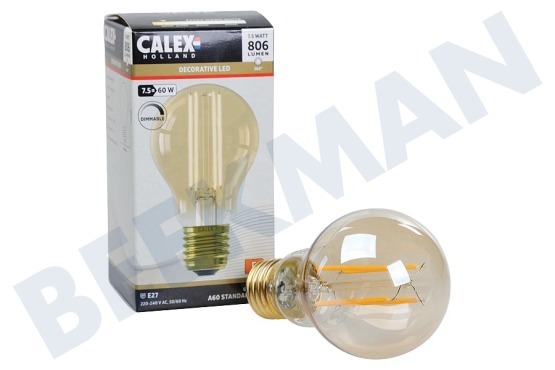 Calex  1101007300 LED volglas Filament Standaardlamp 7,5W E27