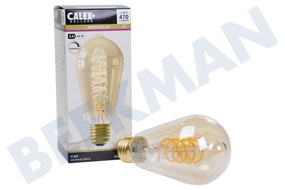 Calex  1001002000 LED Volglas Flex Filament Rustieklamp E27 5,5W