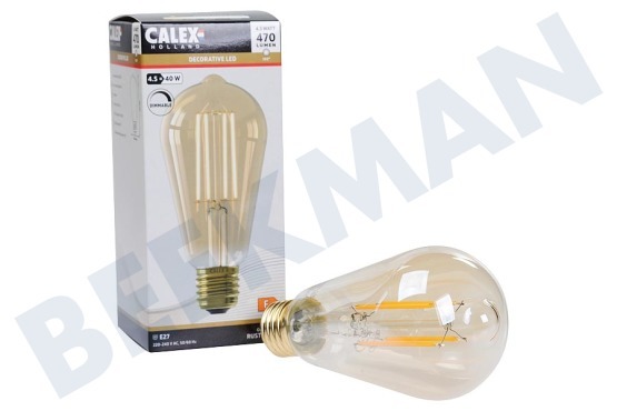 Calex  1101002100 LED Straight Filament Rustieklamp E27 4,5W