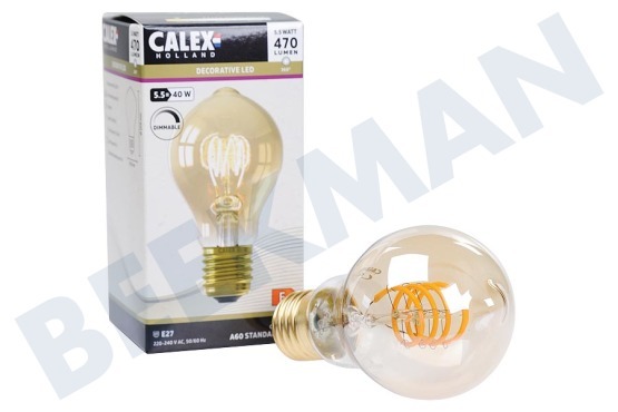 Calex  1001001900 Standaard Goud Flex Filament Dimbaar E27 5,5W