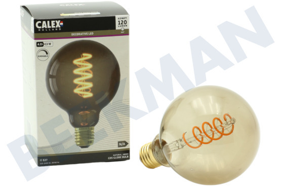 Calex  2001001700 Globe LED Natural Straight Filament G95 E27 4W Dimbaar