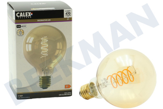 Calex  1001003400 Globe LED G95 Goud Flex Filament E27 5,5W
