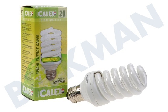 Calex  582566 Calex Dimbare Spaarlamp Spiraal 240V 20W E27, 2700K
