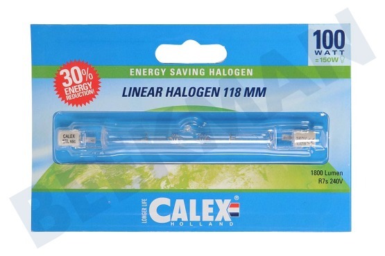 Calex  509122 Calex Spaar Halogeenlamp 230V 100W(130W) R7s 8x118mm