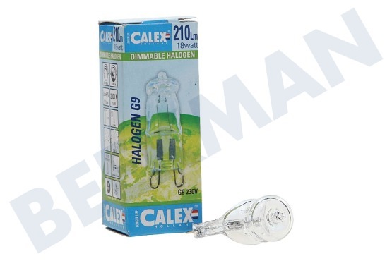 Calex  518206 Calex Spaar Halogeenlamp 230V 18W(25W) G9 helder