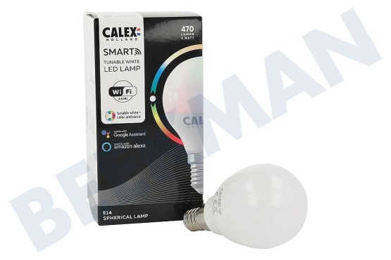 Calex  Smart LED Kogellamp E14 5W RGB Dimbaar 4,9W