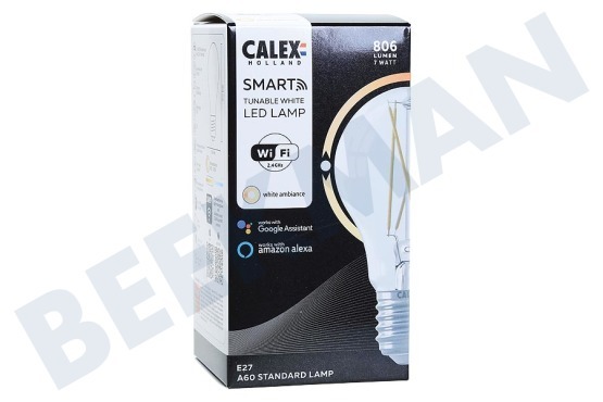 Calex  Smart LED Filament Clear Standaardlamp E27 Dimbaar