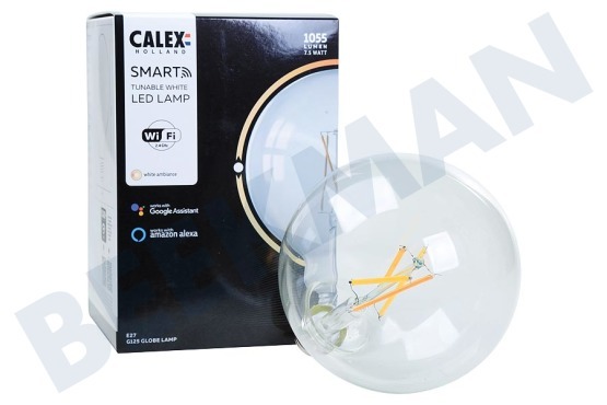 Calex  Smart LED Filament Clear Globelamp E27 Dimbaar