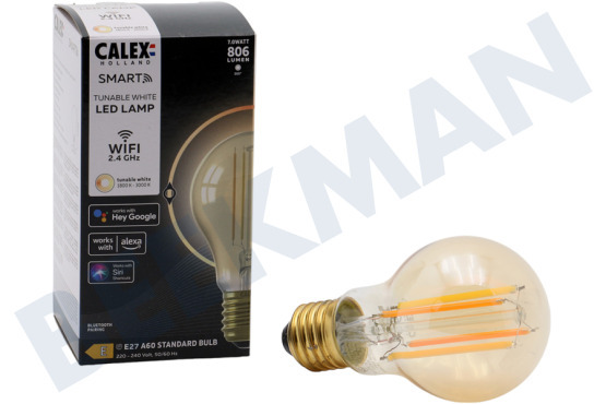 Calex  Smart LED Filament Gold Standaardlamp E27 Dimbaar