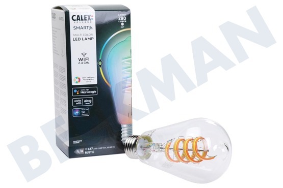 Calex  5101000800 Smart LED Flexible Filament Helder ST64 4,9W E27 RGB