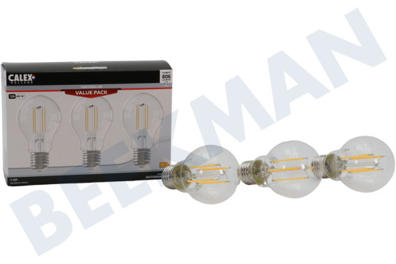 Calex  LED Promo pakket a 3 lampen A60 Filament Helder