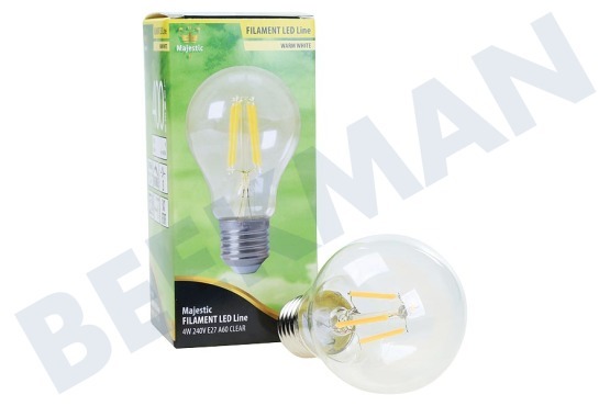 MAJESTIC  960466 Majestic LED Volglas Filament Lamp 4W E27 Helder