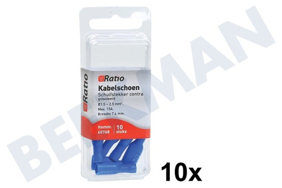 Ratio  Kabelschoen Blauw Geisoleerd 1,5-2,5mm