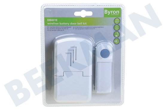 Byron  DB401E Draadloze Draagbare Deurbel Set