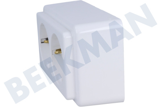 Kopp  Wandsteckdose Aufputz, 2-fach mit Schutzleiter Weiß