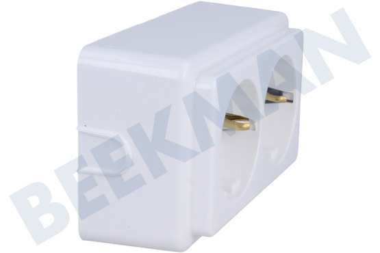 Kopp  Wandsteckdose Aufputz, 2-fach mit Schutzleiter Weiß