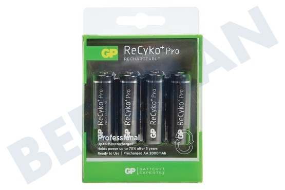 GP  LR6 ReCyko+ Pro AA 2000 - 4 oplaadbare batterijen