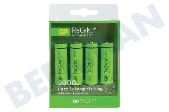 GP  LR6 ReCyko+ AA 2000 - 4 oplaadbare batterijen