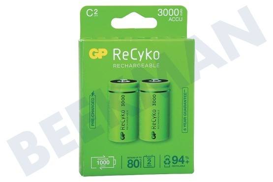 GP  LR14 ReCyko+ C 3000 - 2 oplaadbare batterijen