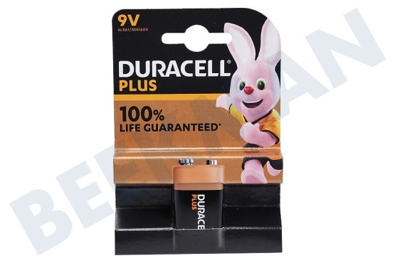 Duracell  6LR61 MN1604 Alkaline Mainline Plus 9V blister 1 stuk