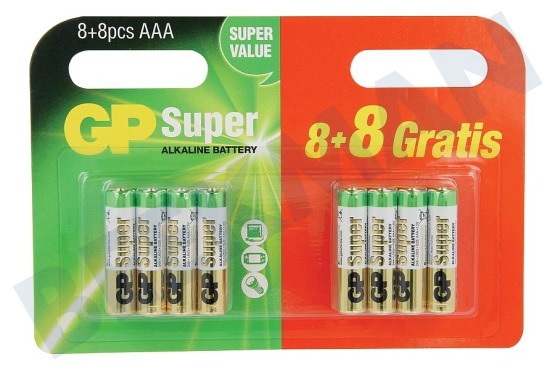 GP  LR03 Super Alkaline AAA 8+8