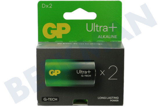 GP  LR20 D batterij GP Alkaline Ultra Plus 1,5V 2 stuks