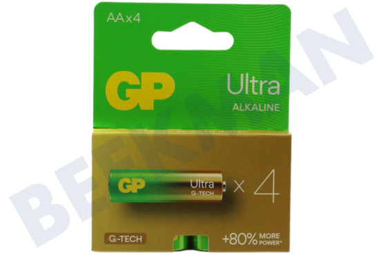 GP  LR06 AA batterij GP Alkaline Ultra 1,5V 4 stuks