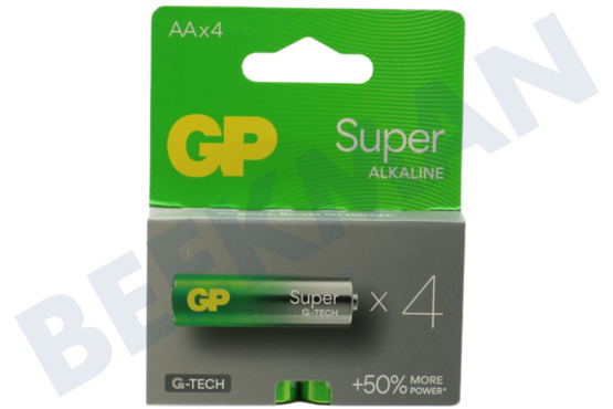 GP  LR06 AA batterij GP Super Alkaline 1,5V 4 stuks