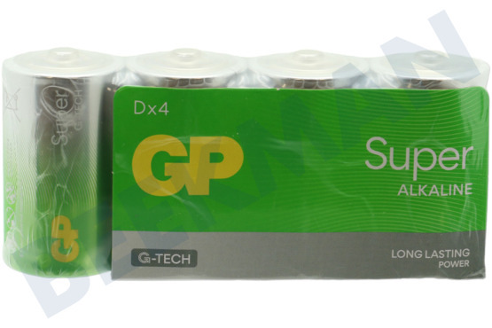 GP  LR20 D batterij GP Super Alkaline Multipack 1,5V 4 stuks