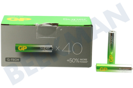 GP  LR03 AAA batterij GP Super Alkaline Multipack 1,5V 40 stuks