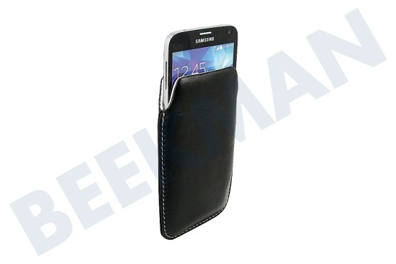 HTC  Sleeve Case met Pull tab, Leder, Zwart