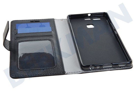 Huawei  Book Case Met creditcard sleuven. Zwart