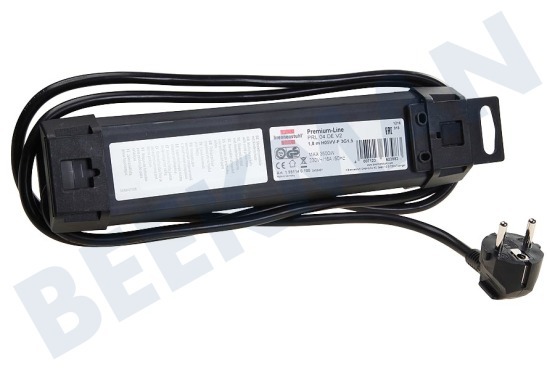 Brennenstuhl  Tafelcontactdoos 3x1,5mm2 3500W 16A Zwart 1,8M