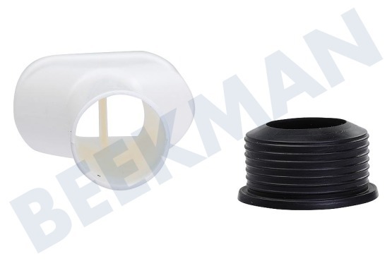 Easyfiks  Verloop Afvoer verdubbelaar met rubberen dop (verbindingstuk)