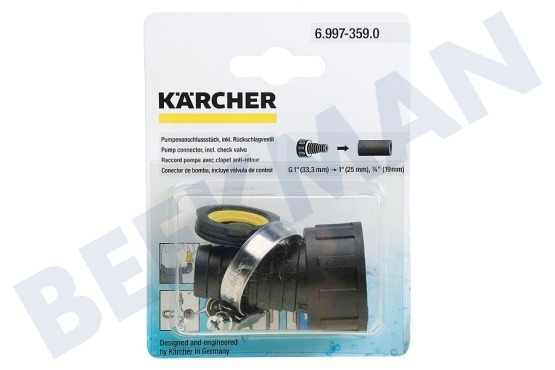 Karcher  6.997-359-0 Pompconnector voor 3/4" en 1" slang