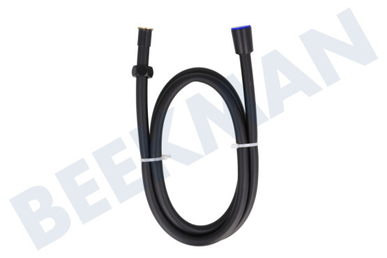 Differnz  Doucheslang Mat zwart 1,5 meter, PVC, 1/2"