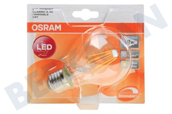 Osram  LED Retrofit Classic A40 Dimbaar Helder E27 470lm 2700K