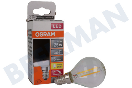 Osram  LED Retrofit Classic P25 Dimbaar E14 2,8W Helder