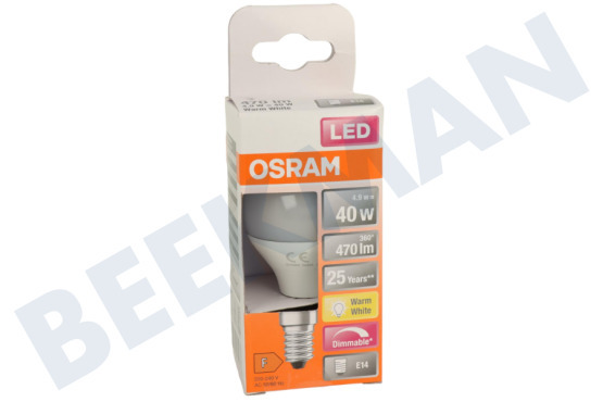 Osram  4058075430938 LED Superstar Classic P40 Dimbaar Mat 4,9W E14