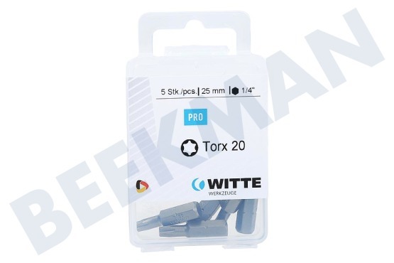 Witte  4295052 Bitjes 1/4 inch 25mm Torx T20, 5 stuks