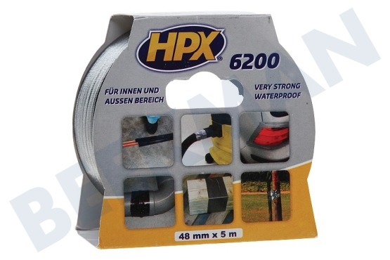 HPX  6200 Pantsertape Repair Zwart 48mm x 5m