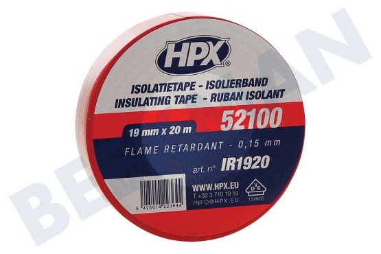 HPX  52100 PVC Isolatietape Rood 19mm x 20m